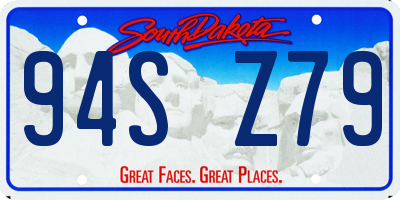 SD license plate 94SZ79