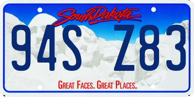 SD license plate 94SZ83