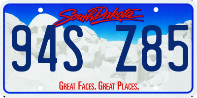 SD license plate 94SZ85