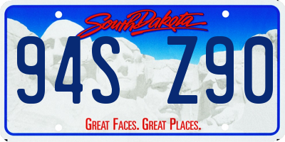 SD license plate 94SZ90