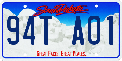 SD license plate 94TA01