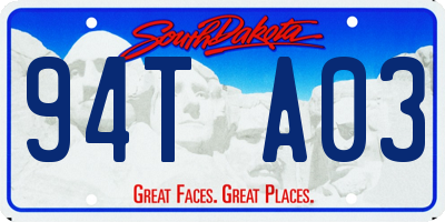 SD license plate 94TA03