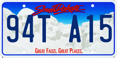 SD license plate 94TA15