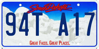 SD license plate 94TA17