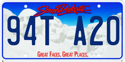 SD license plate 94TA20