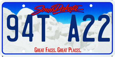 SD license plate 94TA22