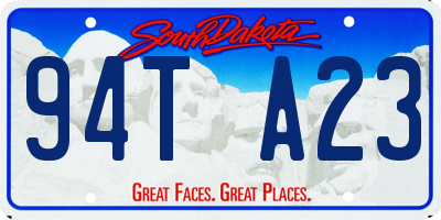 SD license plate 94TA23