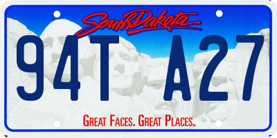 SD license plate 94TA27