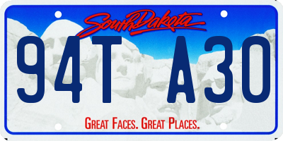 SD license plate 94TA30
