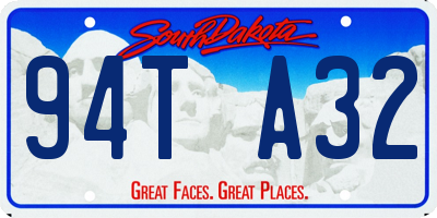 SD license plate 94TA32