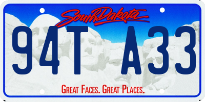 SD license plate 94TA33