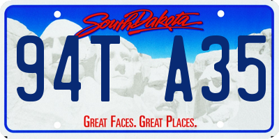 SD license plate 94TA35