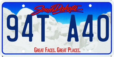 SD license plate 94TA40