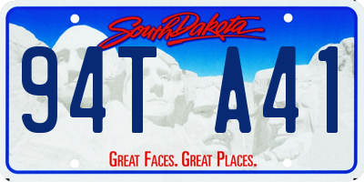 SD license plate 94TA41