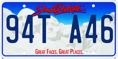 SD license plate 94TA46