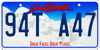 SD license plate 94TA47