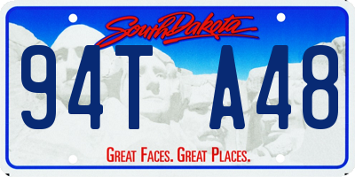 SD license plate 94TA48