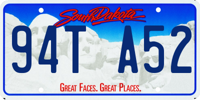 SD license plate 94TA52