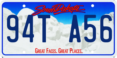 SD license plate 94TA56