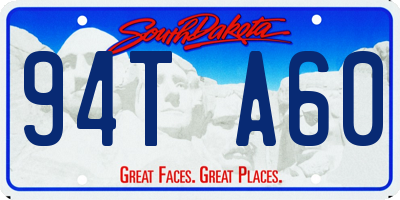 SD license plate 94TA60