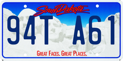 SD license plate 94TA61