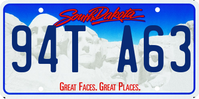 SD license plate 94TA63