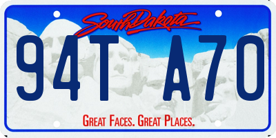 SD license plate 94TA70
