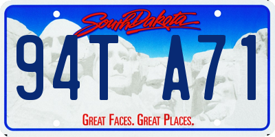 SD license plate 94TA71