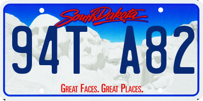 SD license plate 94TA82