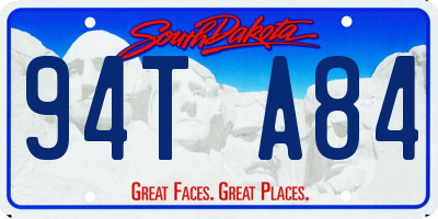 SD license plate 94TA84