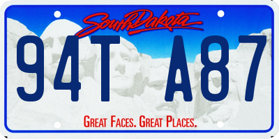 SD license plate 94TA87