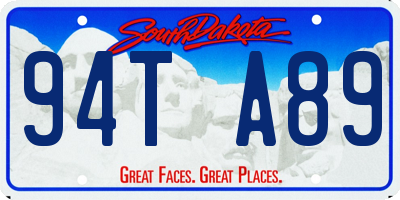 SD license plate 94TA89
