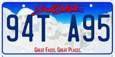 SD license plate 94TA95