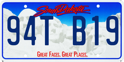 SD license plate 94TB19