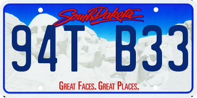 SD license plate 94TB33
