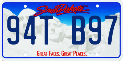 SD license plate 94TB97