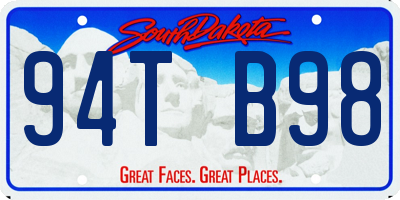 SD license plate 94TB98