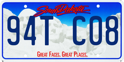 SD license plate 94TC08