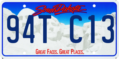 SD license plate 94TC13