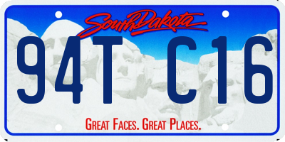SD license plate 94TC16