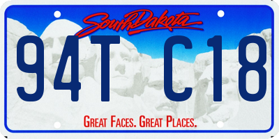 SD license plate 94TC18