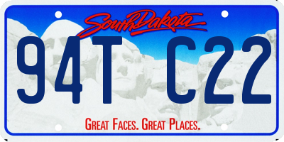 SD license plate 94TC22