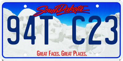 SD license plate 94TC23