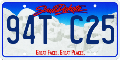 SD license plate 94TC25