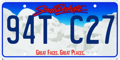 SD license plate 94TC27