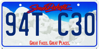 SD license plate 94TC30