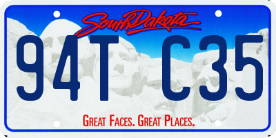 SD license plate 94TC35