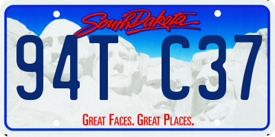 SD license plate 94TC37