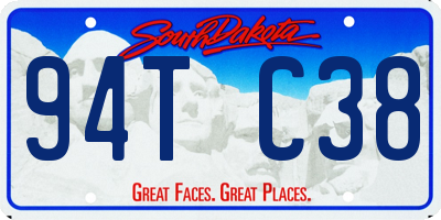 SD license plate 94TC38