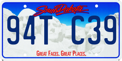 SD license plate 94TC39